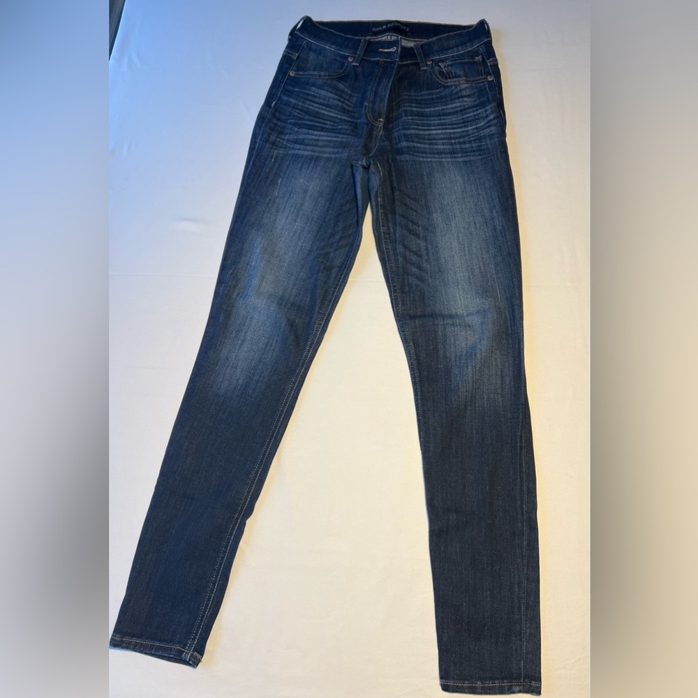 Express Dark Indigo Legging High Rise Jeans